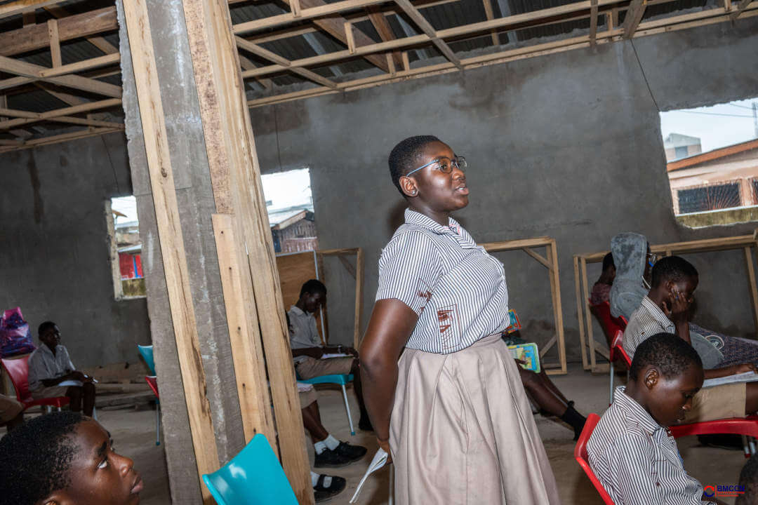 Photo with school children